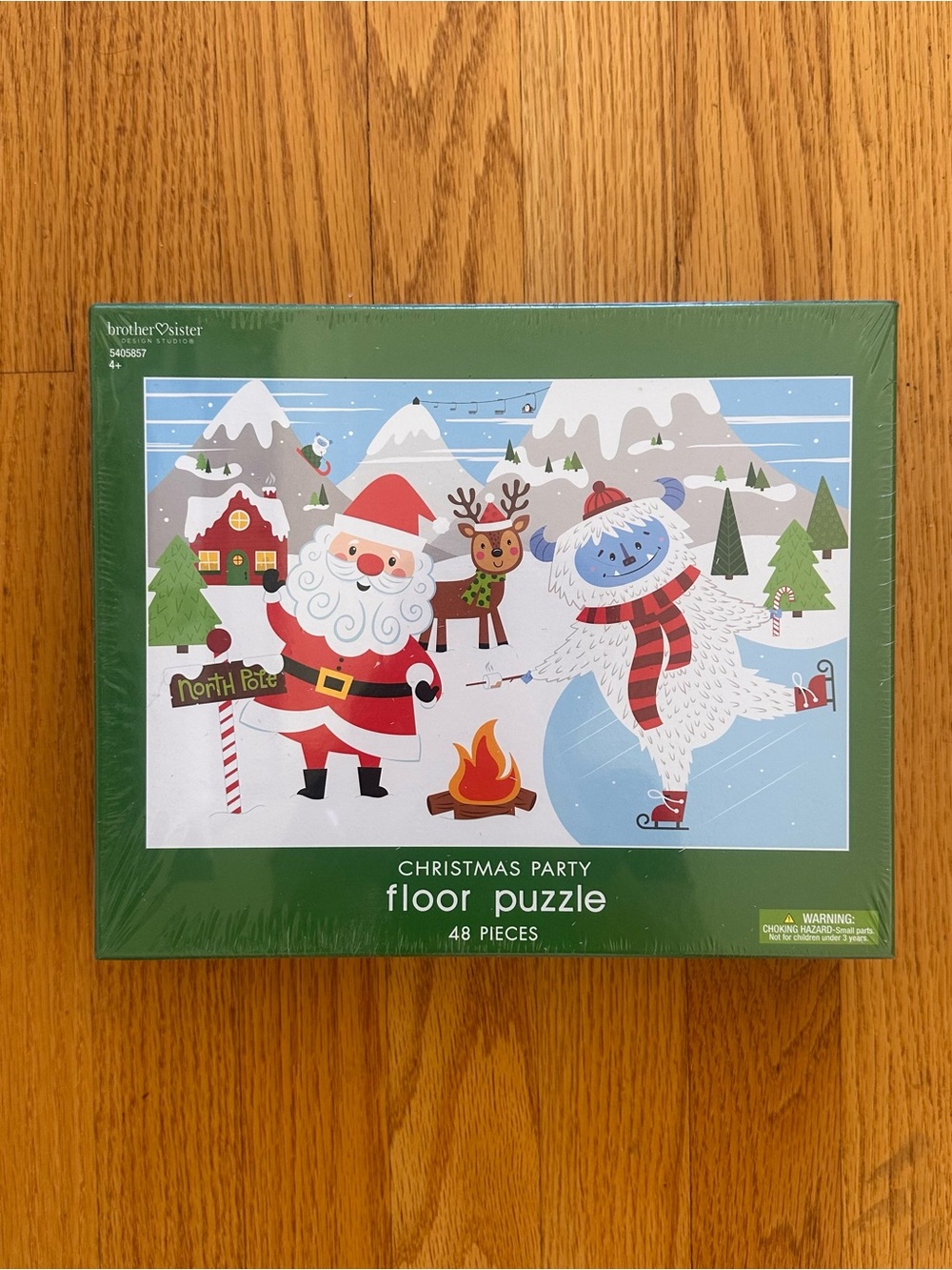 Brother-Sister Christmas Party Floor Puzzle - 48 Pieces